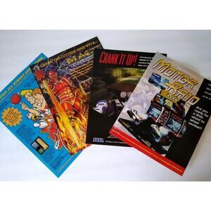 Arcade Game Flyers Motor Raid Manx TT Super3 Bike Mace The Dark Age Krazy Bowl